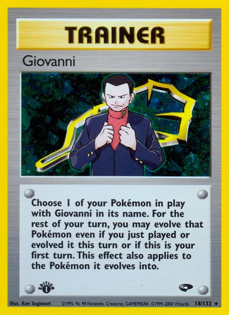 Giovanni, Pokémon card GC 18 — Gym Challenge set