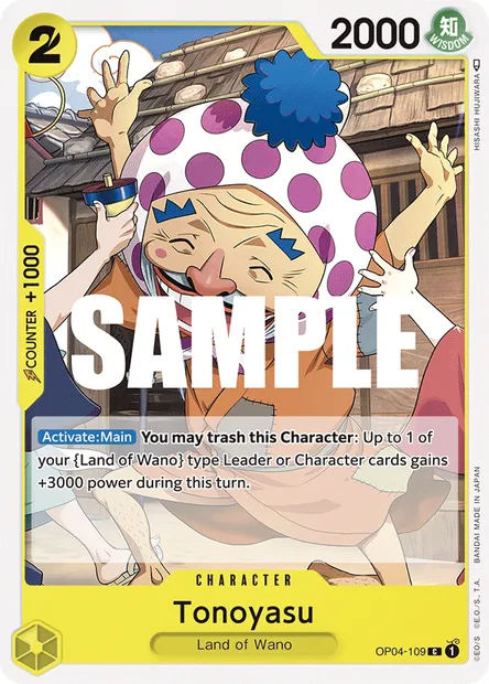 Tonoyasu, One Piece card OP04-109 — KINGDOMS OF INTRIGUE set