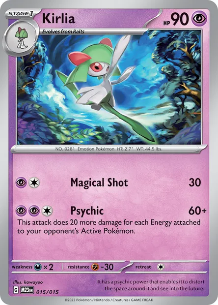 Kirlia, Pokémon card MCD23 15 — McDonald's Collection 2023 set