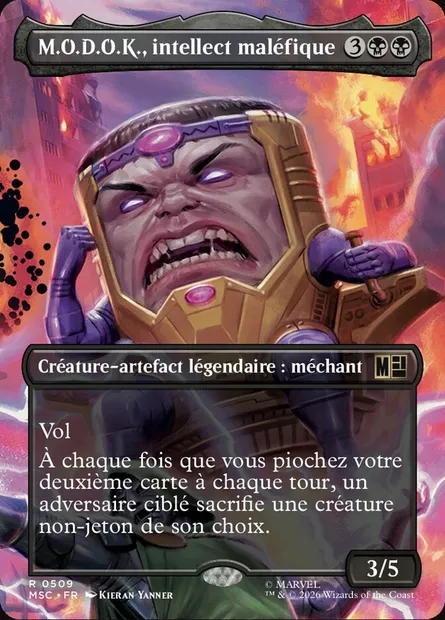 M.O.D.O.K., intellect maléfique, carte Magic MSC 509 — extension Marvel Super Heroes Commander