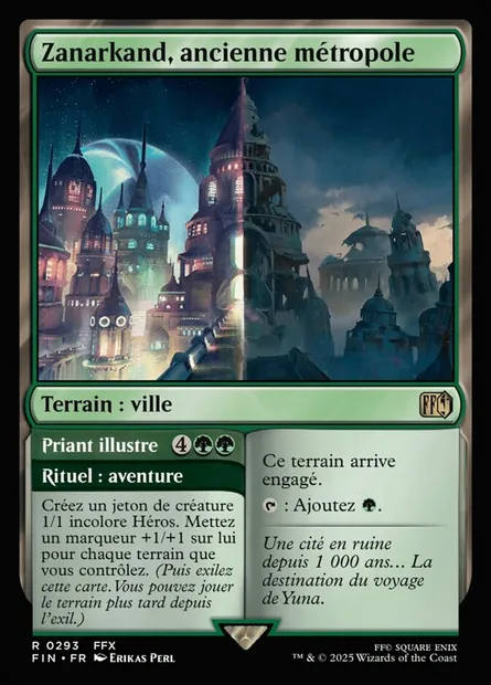 Zanarkand, ancienne métropole // Priant illustre, carte Magic FIN 293 — extension Final Fantasy
