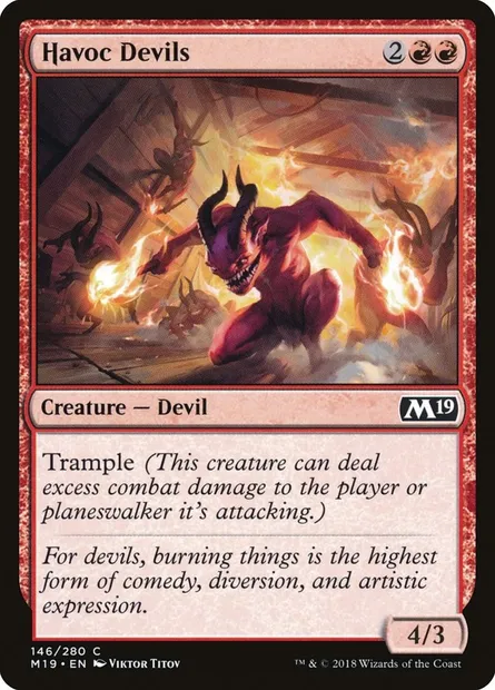 Havoc Devils, Magic card M19 146 — Core Set 2019 set
