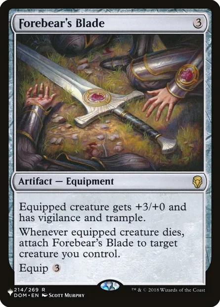 Forebear's Blade, Magic card PLST DOM-214 — The List set