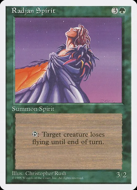 Esprit radjane, carte Magic 4ED 266 — extension Quatrième Edition