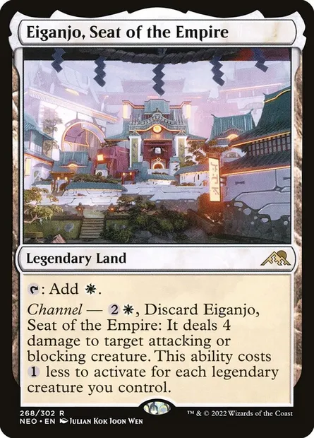 Eiganjo, Seat of the Empire, Magic card NEO 268 — Kamigawa: Neon Dynasty set