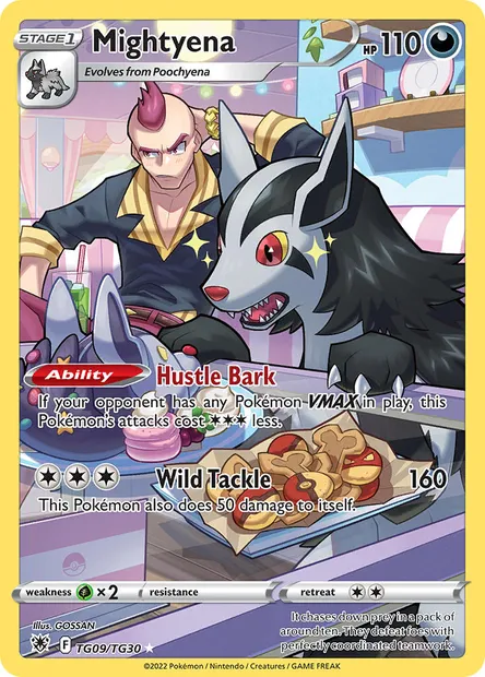 Mightyena, Pokémon card ASR TG09 — Astral Radiance set