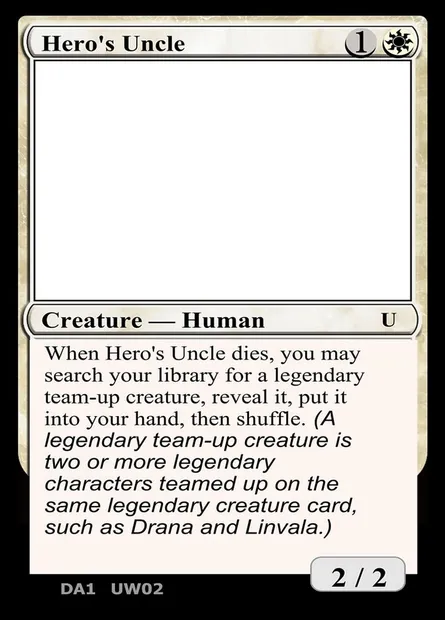 Hero's Uncle, carte Magic UNK UW02b — extension Unknown Event