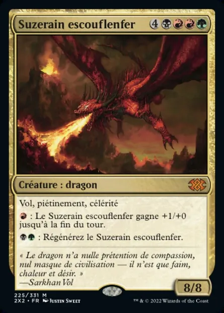 Suzerain escouflenfer, carte Magic 2X2 225 — extension Double Masters 2022