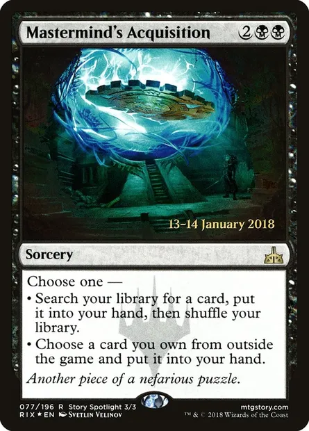 Mastermind's Acquisition, Magic card PRIX 77s — Rivals of Ixalan Promos set