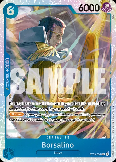 Borsalino, One Piece card ST33-004 — BLUE Kuzan set
