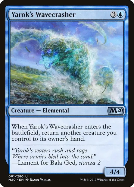 Yarok's Wavecrasher, Magic card M20 81 — Core Set 2020 set