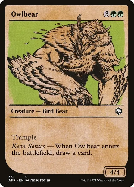 Owlbear, Magic card AFR 331 — Adventures in the Forgotten Realms set