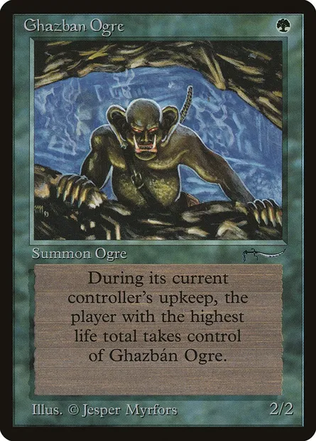 Ogre du Ghazban, carte Magic ARN 49 — extension Arabian Nights