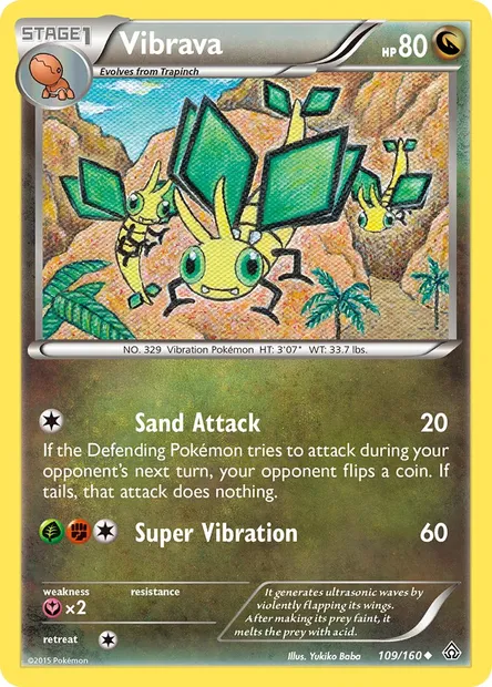 Vibrava, Pokémon card PRC 109 — Primal Clash set