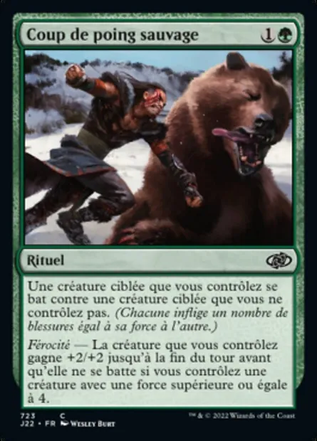 Coup de poing sauvage, carte Magic J22 723 — extension Jumpstart 2022