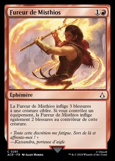 Fureur de Misthios, carte Magic ACR 291 — extension Assassin's Creed