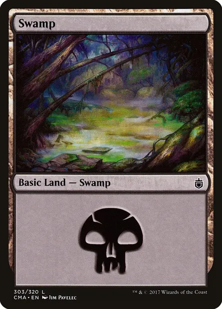 Swamp, Magic card CMA 303 — Commander Anthology set