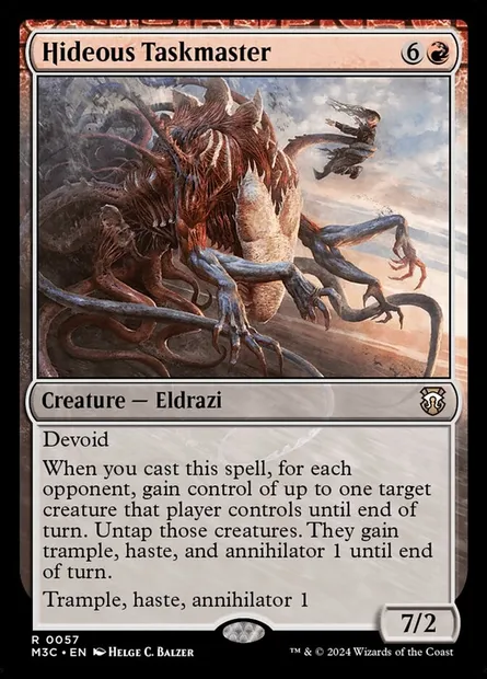 Hideous Taskmaster, Magic card M3C 57 — Modern Horizons 3 Commander set