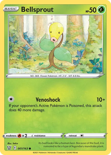 Bellsprout, Pokémon card BST 1 — Battle Styles set