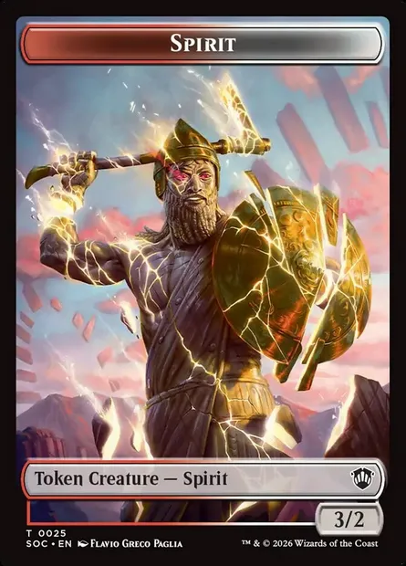 Spirit, carte Magic TSOC 25 — extension Secrets of Strixhaven Commander Tokens