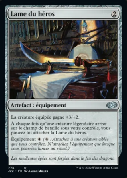 Lame du héros, carte Magic J22 776 — extension Jumpstart 2022