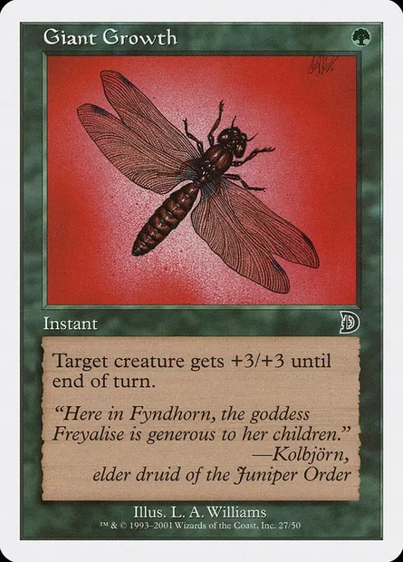 Croissance gigantesque, carte Magic DKM 27 — extension Deckmasters