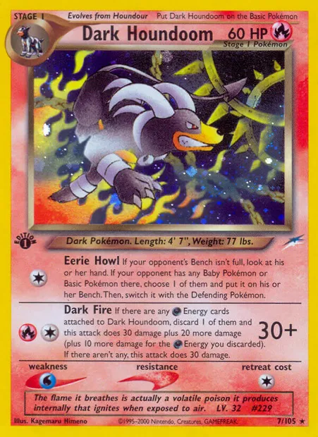 Dark Houndoom, Pokémon card NDE 7 — Neo Destiny set