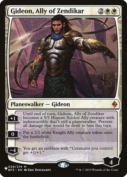 Gideon, Ally of Zendikar, Magic card PLST BFZ-29 — The List set