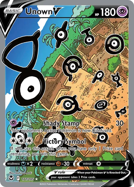 Unown V, Pokémon card SIT 177 — Silver Tempest set