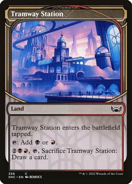 Tramway Station, Magic card SNC 356 — Streets of New Capenna set