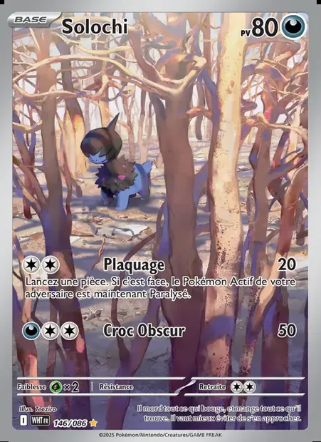 Solochi, carte Pokémon WHT 146 — extension Flamme Blanche