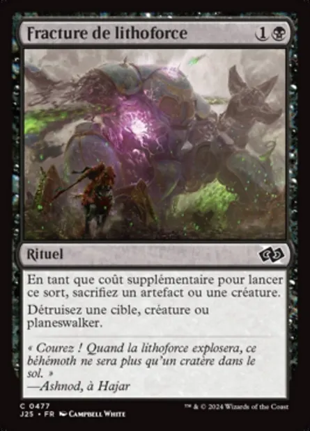 Fracture de lithoforce, carte Magic J25 477 — extension Foundations Jumpstart