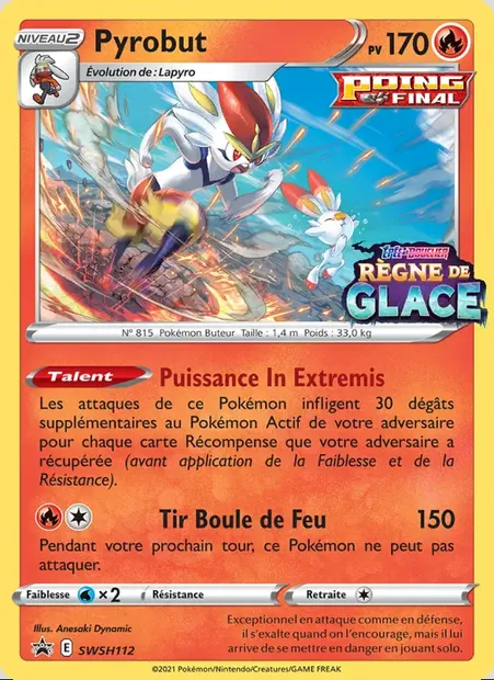 Pyrobut, carte Pokémon SWSH 112 — extension Promo SWSH