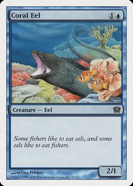 Coral Eel, Magic card 9ED S3 — Ninth Edition set