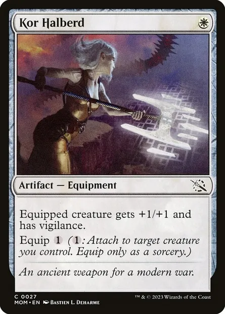 Kor Halberd, Magic card MOM 27 — March of the Machine set