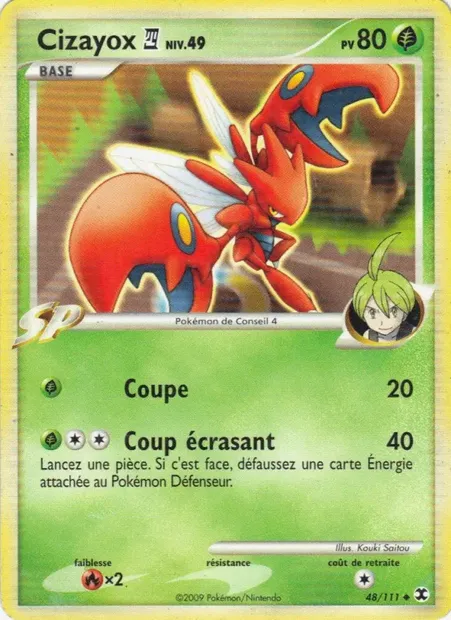 Cizayox 4 Niv. 49, carte Pokémon RR 48 — extension Rivaux Émergeants