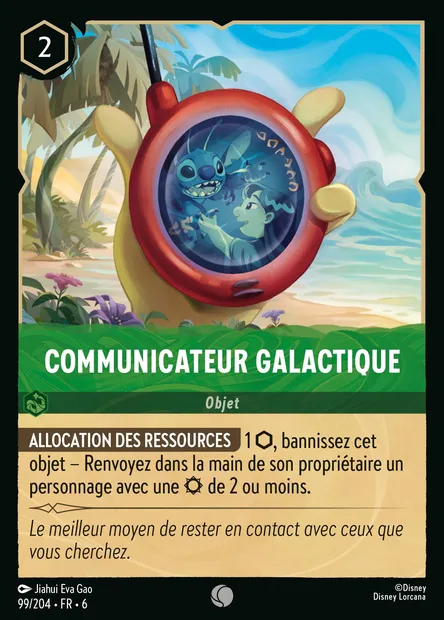 Communicateur galactique, carte Disney Lorcana CH6-099 — extension La Mer Azurite