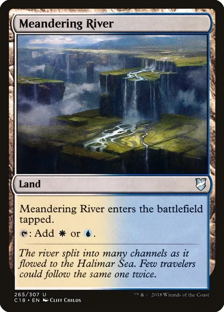 Meandering River, Magic card C18 265 — Commander 2018 set