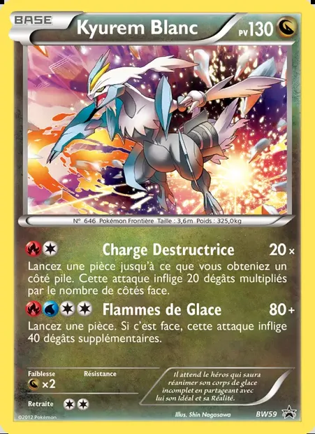 Kyurem Blanc, carte Pokémon BW 59 — extension Promo BW
