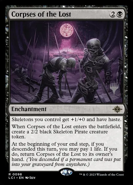 Cadavres des égarés, carte Magic PLCI 98p — extension The Lost Caverns of Ixalan Promos