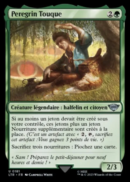Peregrin Touque, carte Magic LTR 181 — extension Le Seigneur des Anneaux : chroniques de la Terre du Milieu