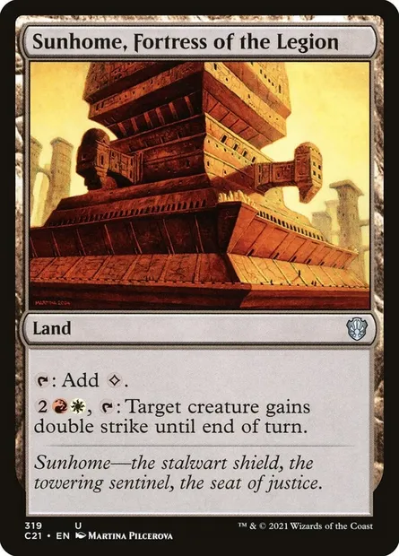 Sunhome, Fortress of the Legion, Magic card C21 319 — Commander 2021 set