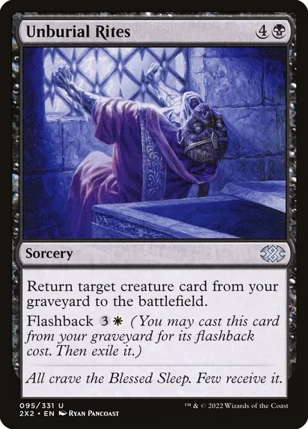 Unburial Rites, Magic card 2X2 95 — Double Masters 2022 set
