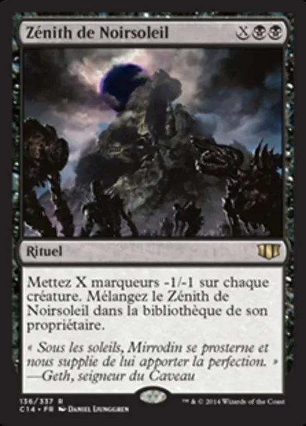 Zénith de Noirsoleil, carte Magic C14 136 — extension Commander 2014