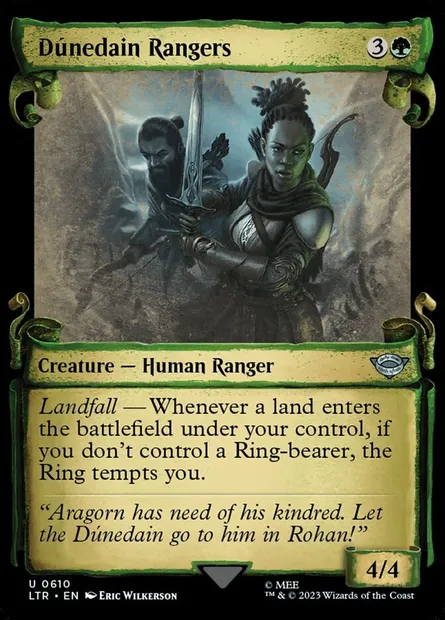 Rangers dúnedains, carte Magic LTR 610 — extension Le Seigneur des Anneaux : chroniques de la Terre du Milieu