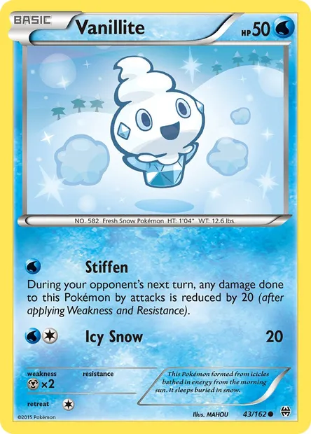 Vanillite, Pokémon card BKT 43 — BREAKthrough set