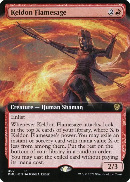 Keldon Flamesage, Magic card DMU 407 — Dominaria United set