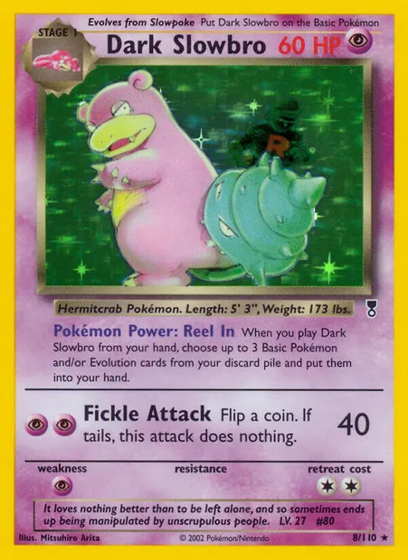 Dark Slowbro, Pokémon card LC 8 — Legendary Collection set