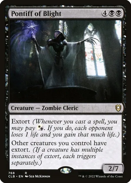 Pontiff of Blight, Magic card CLB 768 — Commander Legends: Battle for Baldur's Gate set