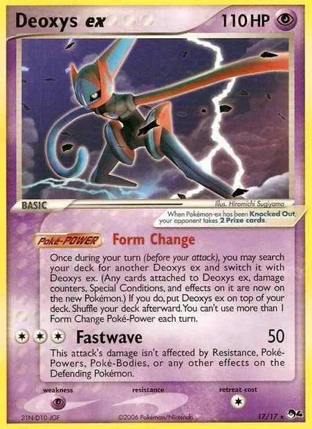 Deoxys ex, Pokémon card P4 17 — POP Series 4 set
